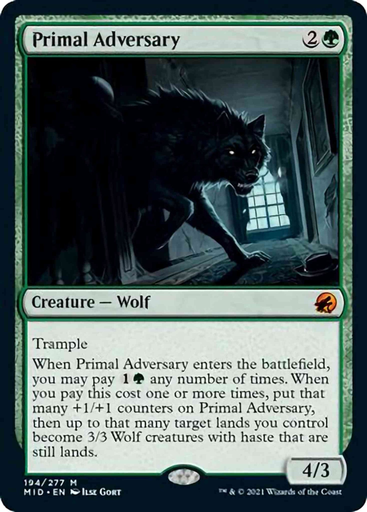Primal Adversary [194] [Innistrad: Midnight Hunt] [Non-Foil]