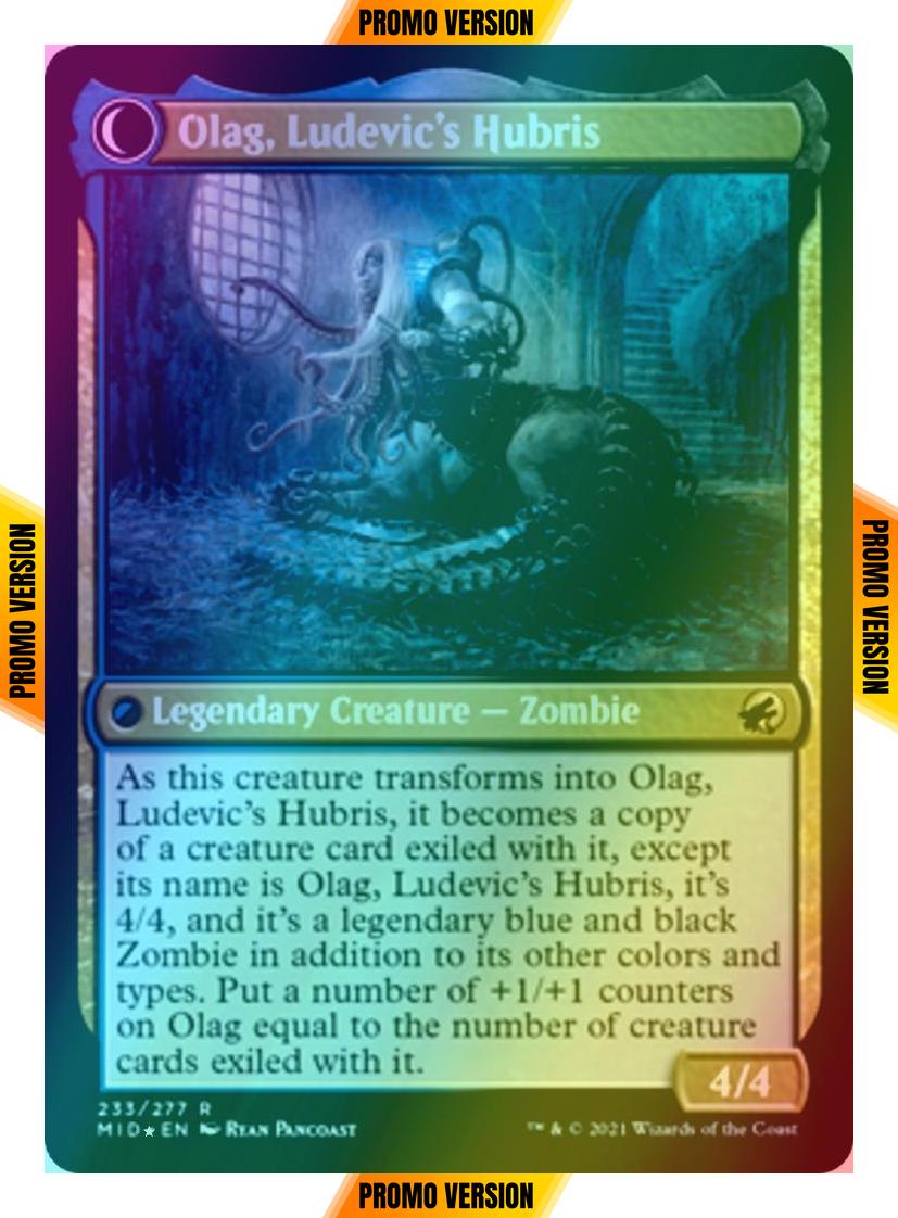 Ludevic, Necrogenius // Olag, Ludevic's Hubris [Prerelease] [233s] [Innistrad: Midnight Hunt Promos] [Foil]