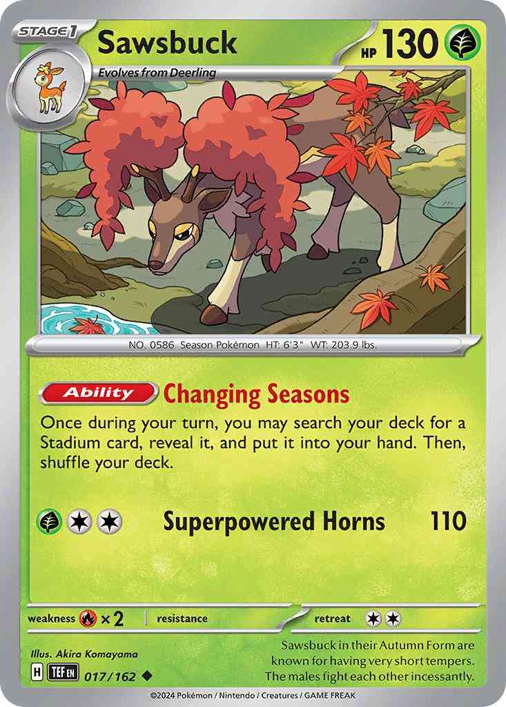 Sawsbuck - 017/162 - Uncommon [sv05-017] [Non-Holo]
