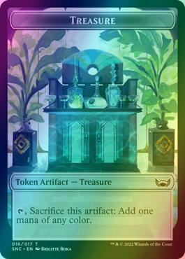 Dog Token (10) // Treasure Token (16) [Streets of New Capenna: Tokens] [Foil]