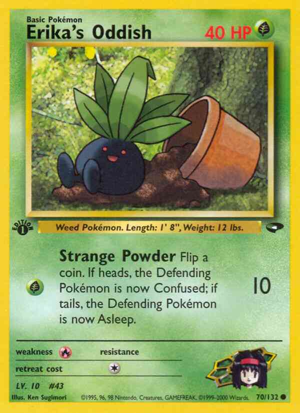 Erika's Oddish - 70/132 - Common - 1st Edition [gym2-70] [Non-Holo]
