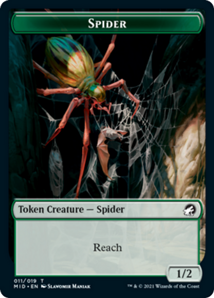 Beast Token (07) // Spider Token (11) [Innistrad: Midnight Hunt: Commander: Tokens] [Non-Foil]