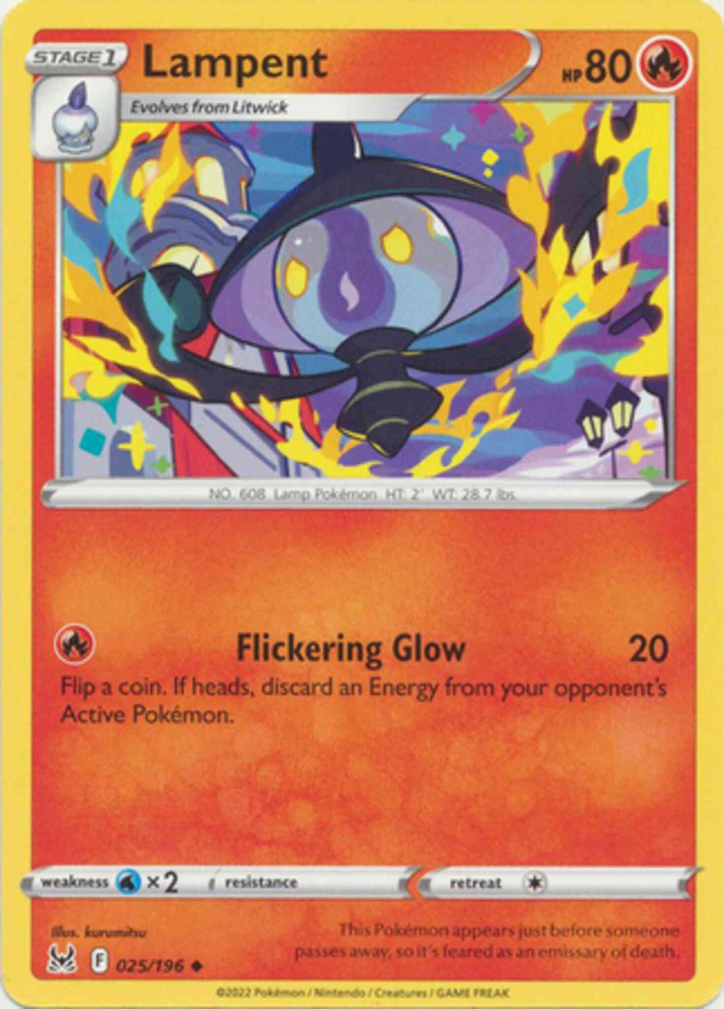 Lampent - 025/196 - Uncommon [swsh11-025] [Non-Holo]