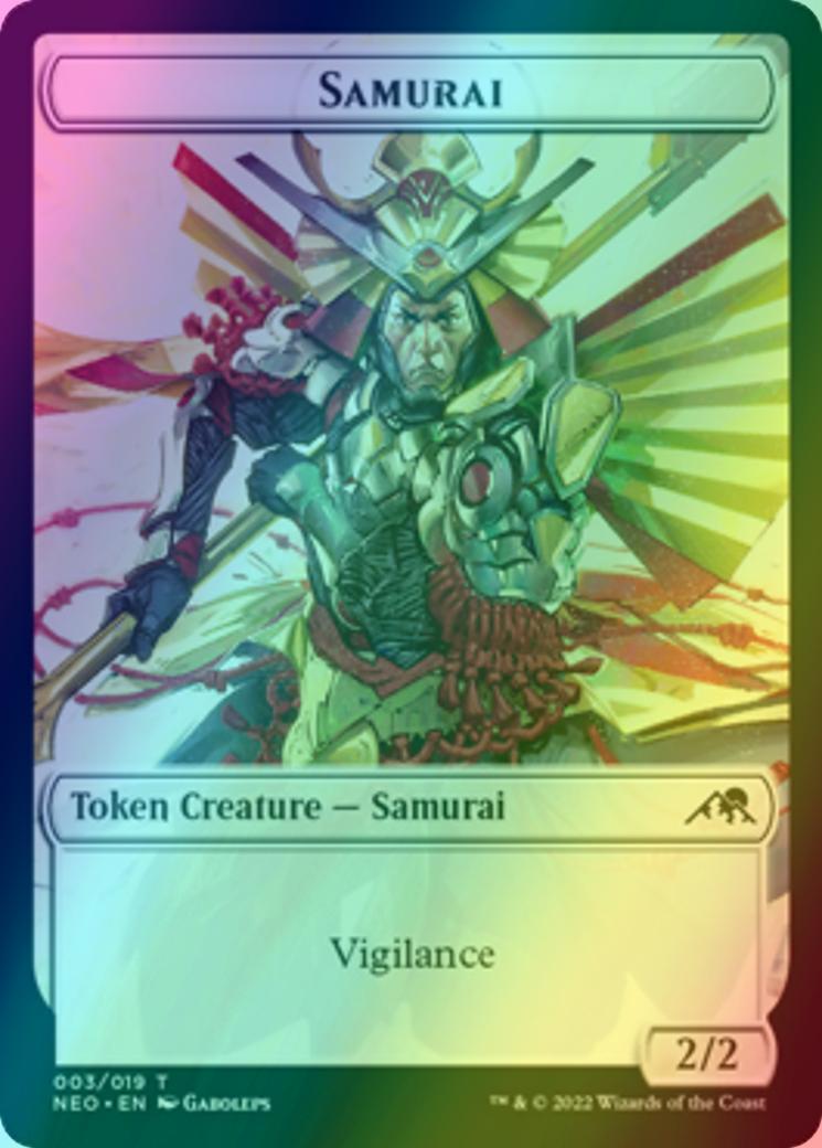Rat Rogue Token (05) // Samurai Token (03) [Kamigawa: Neon Dynasty: Tokens] [Foil]