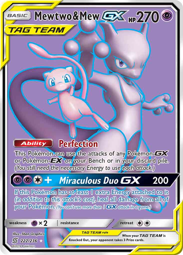 Mewtwo & Mew-GX - 222/236 - Rare Ultra [sm11-222] [Ultra]
