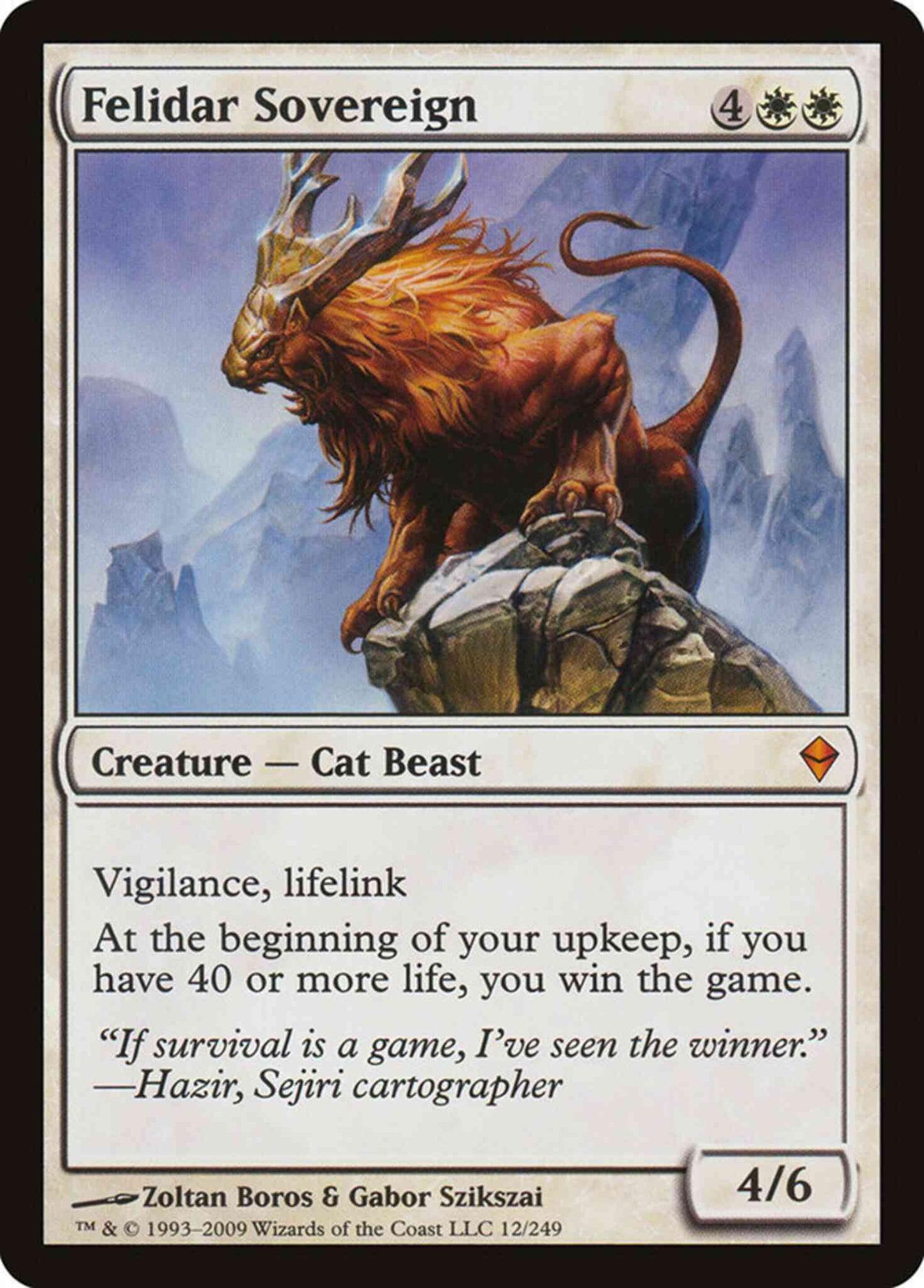 Felidar Sovereign [12] [Zendikar] [Non-Foil]