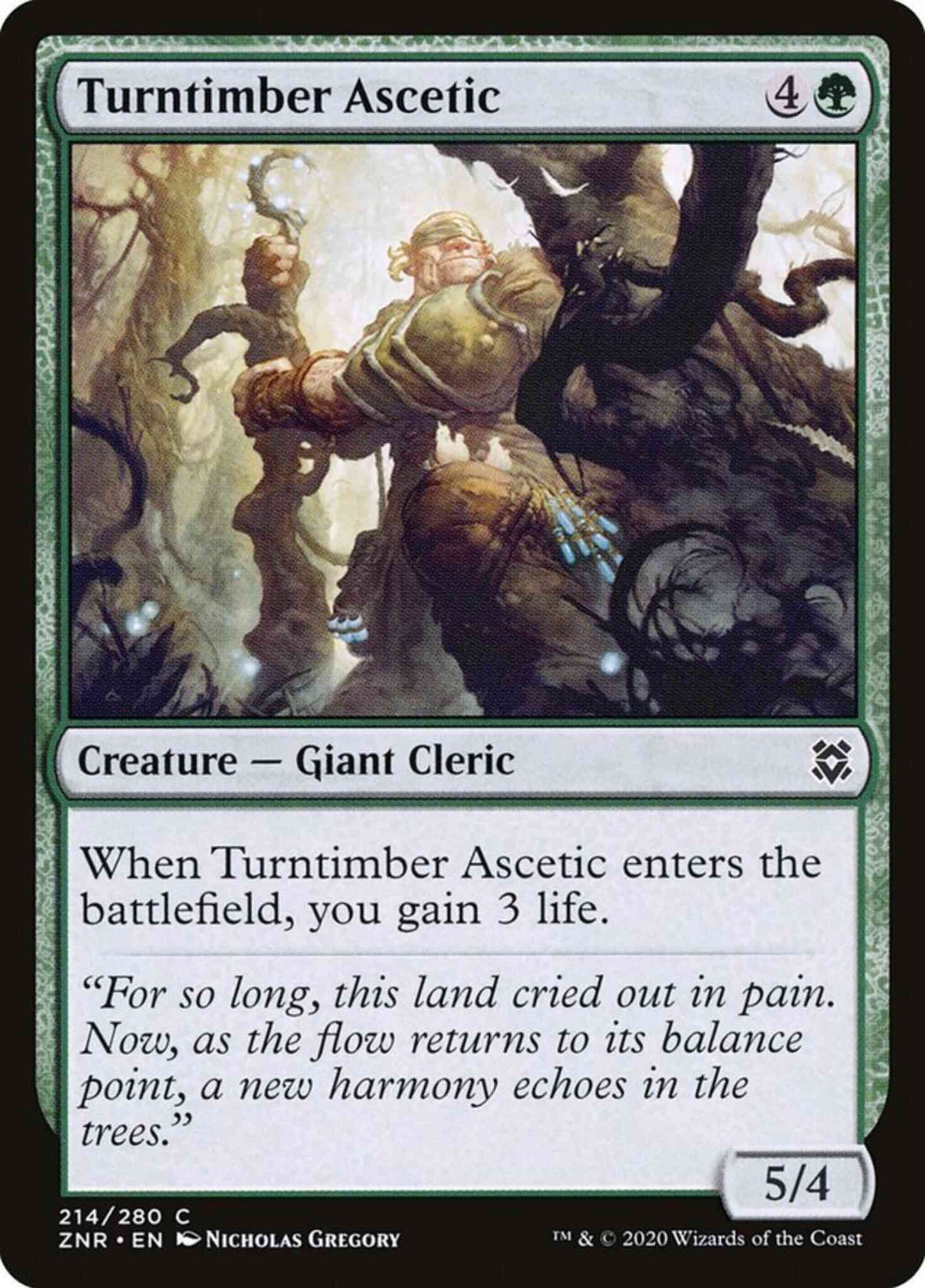 Turntimber Ascetic [214] [Zendikar Rising] [Non-Foil]