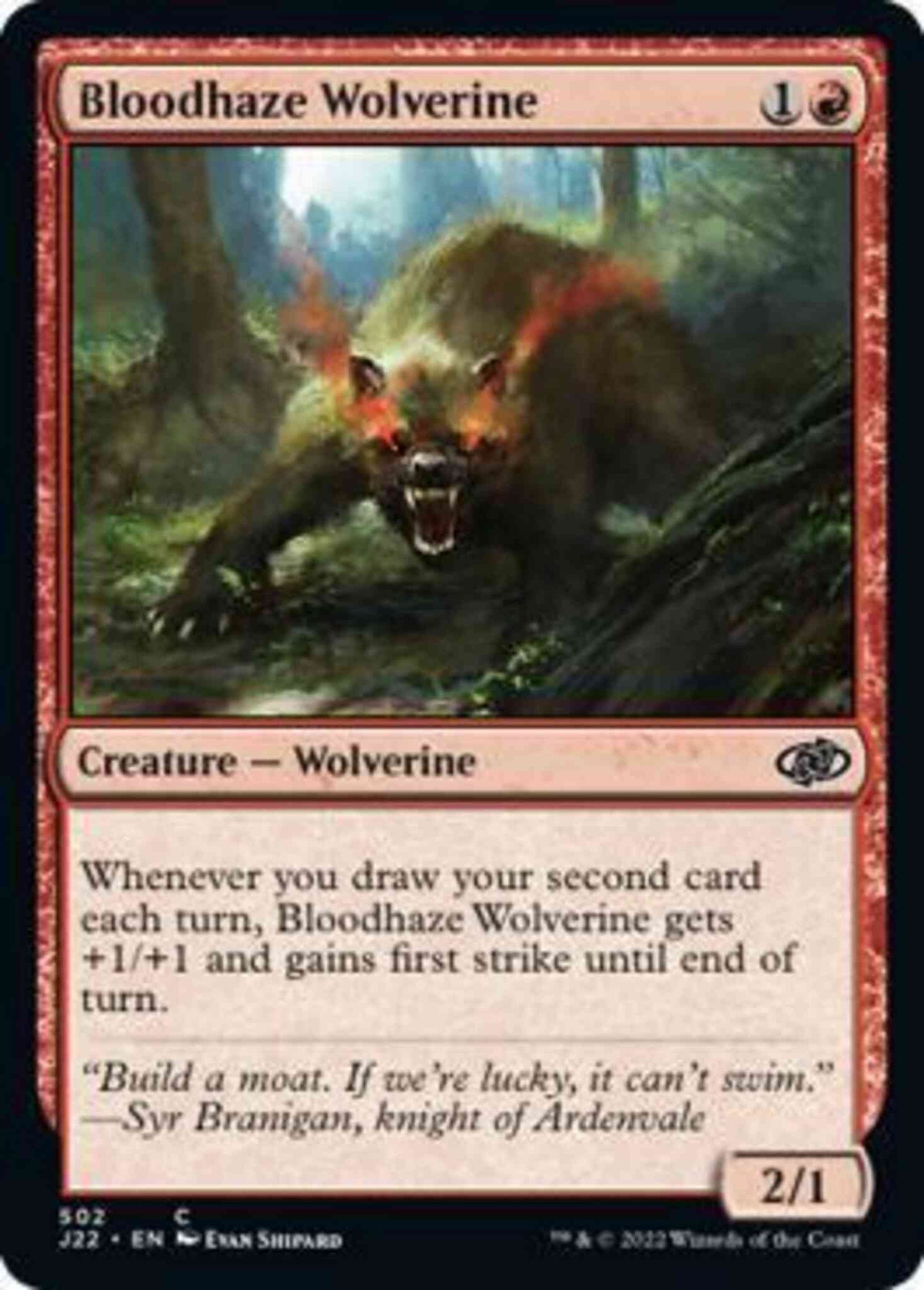 Bloodhaze Wolverine [502] [Jumpstart 2022] [Non-Foil]