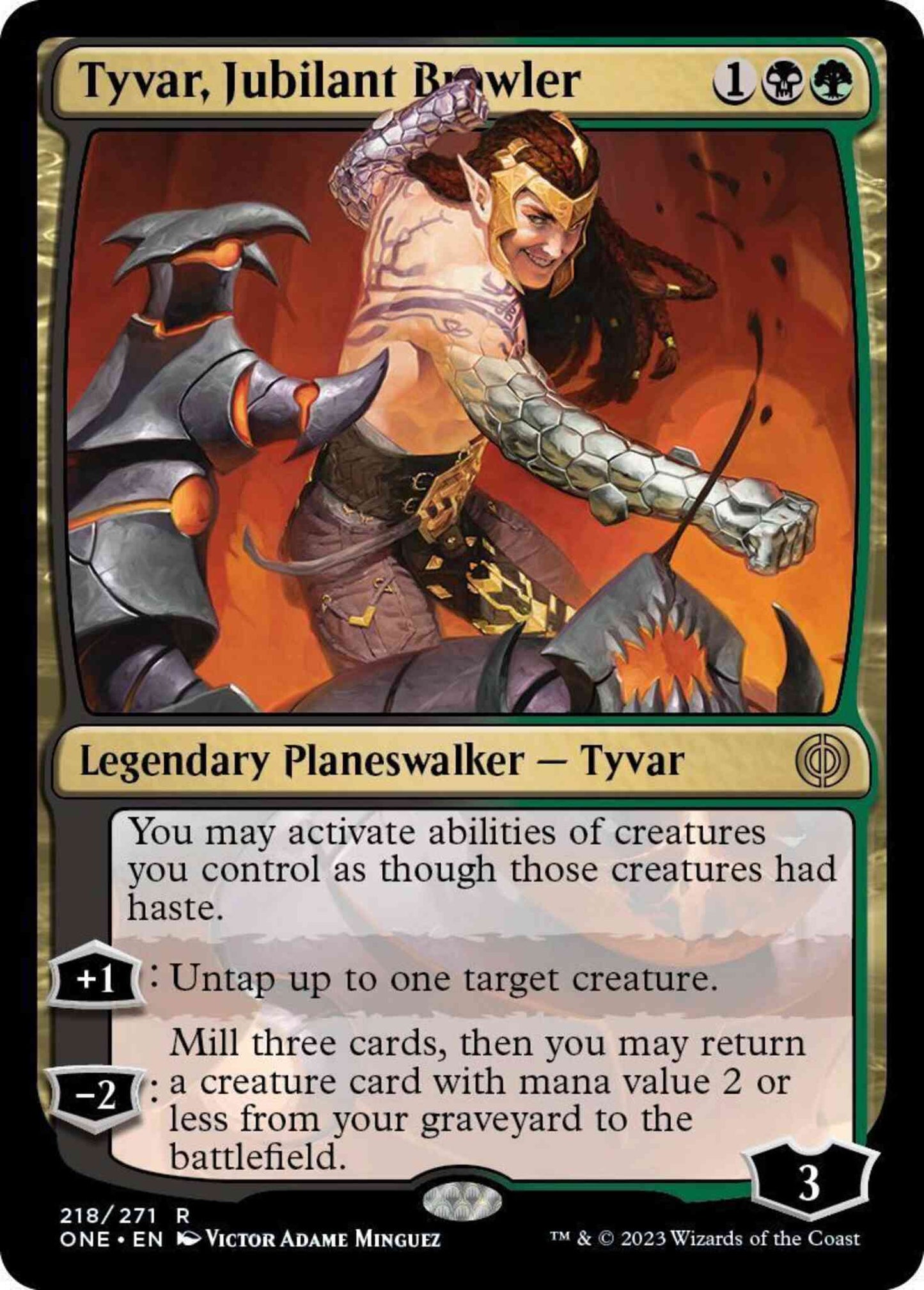 Tyvar, Jubilant Brawler [218] [Phyrexia: All Will Be One] [Non-Foil]