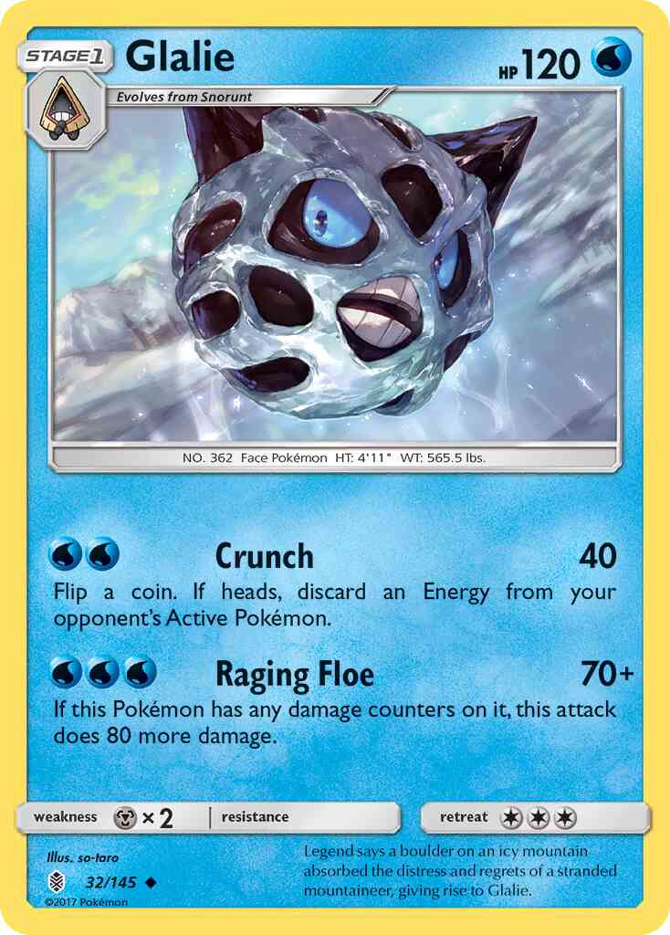 Glalie - 32/145 - Uncommon [sm2-32] [Reverse Holo]