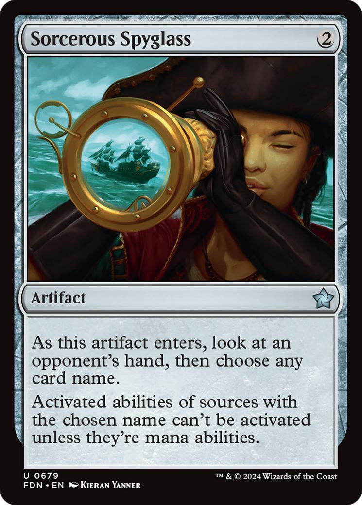 Sorcerous Spyglass [679] [Foundations] [Non-Foil]
