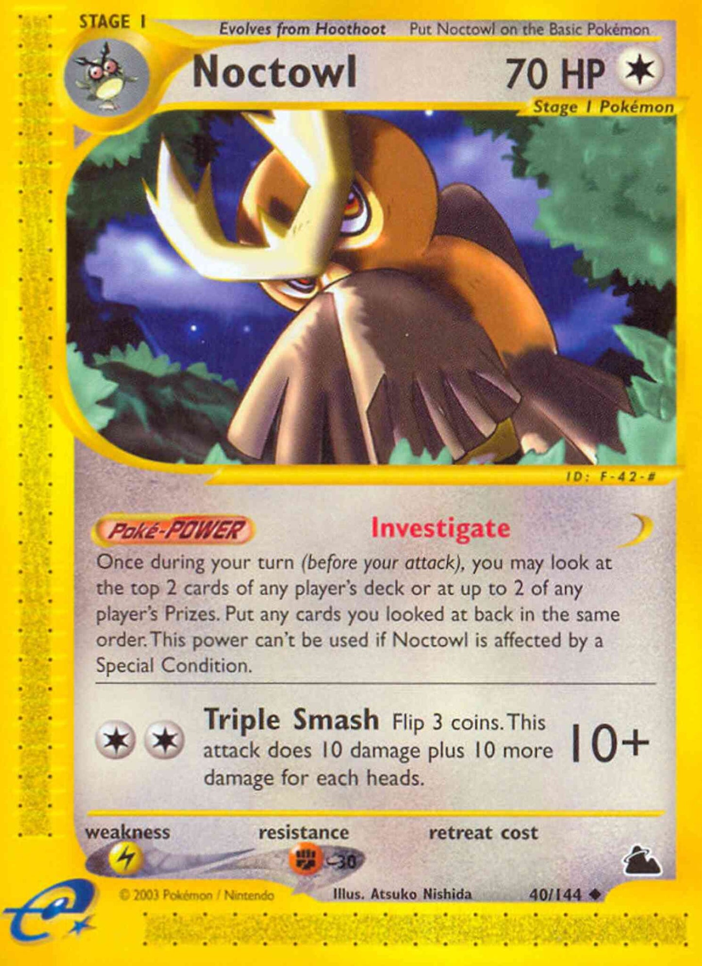 Noctowl - 40/144 - Uncommon [ecard3-40] [Non-Holo]