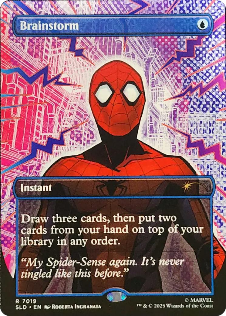 Brainstorm [7019] [Borderless] [Colours] [Marvel's Spider-Man: Bonus Cards] [Secret Lair Drop] [Non-Foil]