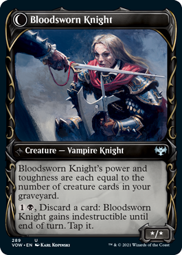 Bloodsworn Squire // Bloodsworn Knight [289] [Fang Frame Showcase] [Innistrad: Crimson Vow] [Non-Foil]