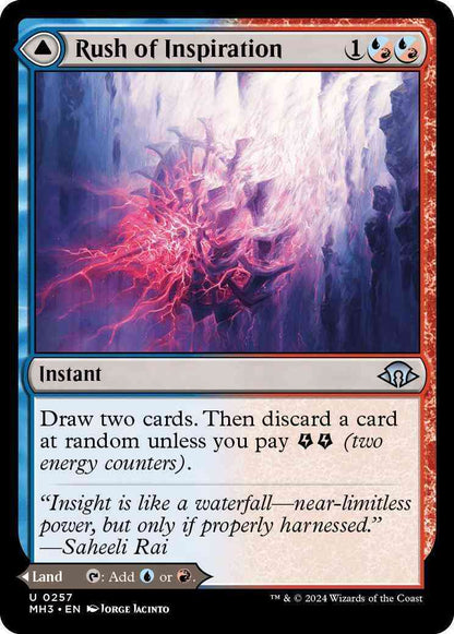 Rush of Inspiration // Crackling Falls [257] [Modern Horizons 3] [Non-Foil]
