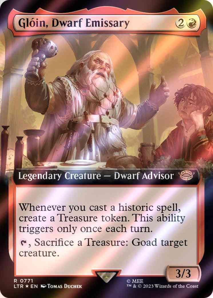 Glóin, Dwarf Emissary [771] [Extended Art] [The Lord of the Rings: Tales of Middle-earth] [Surge Foil]
