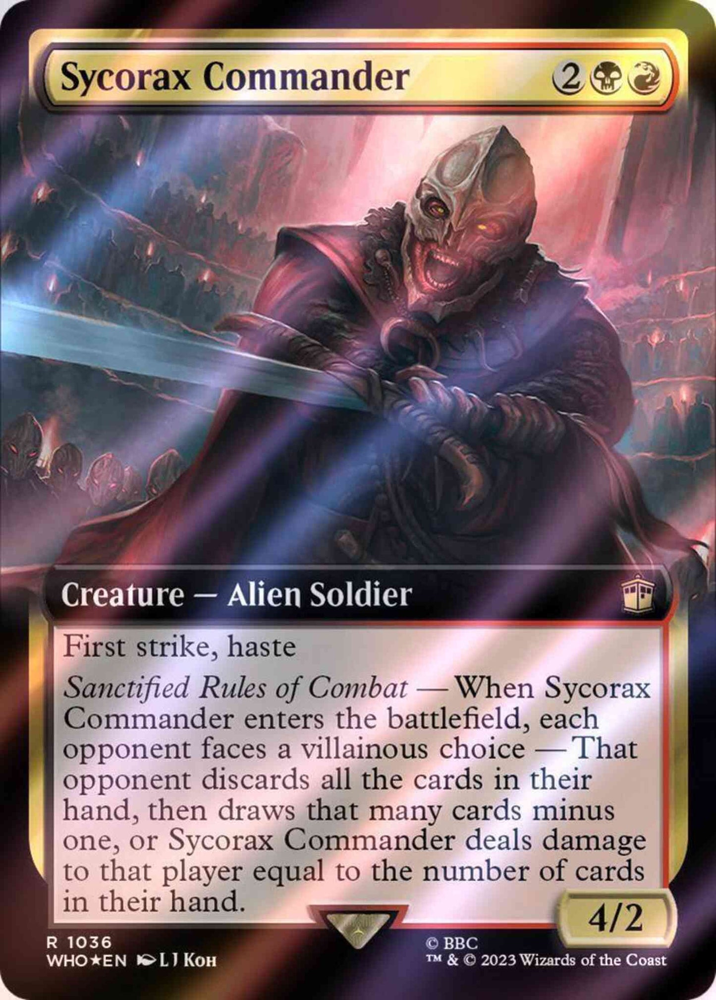 Sycorax Commander [1036] [Extended Art] [Universes Beyond: Doctor Who] [Surge Foil]