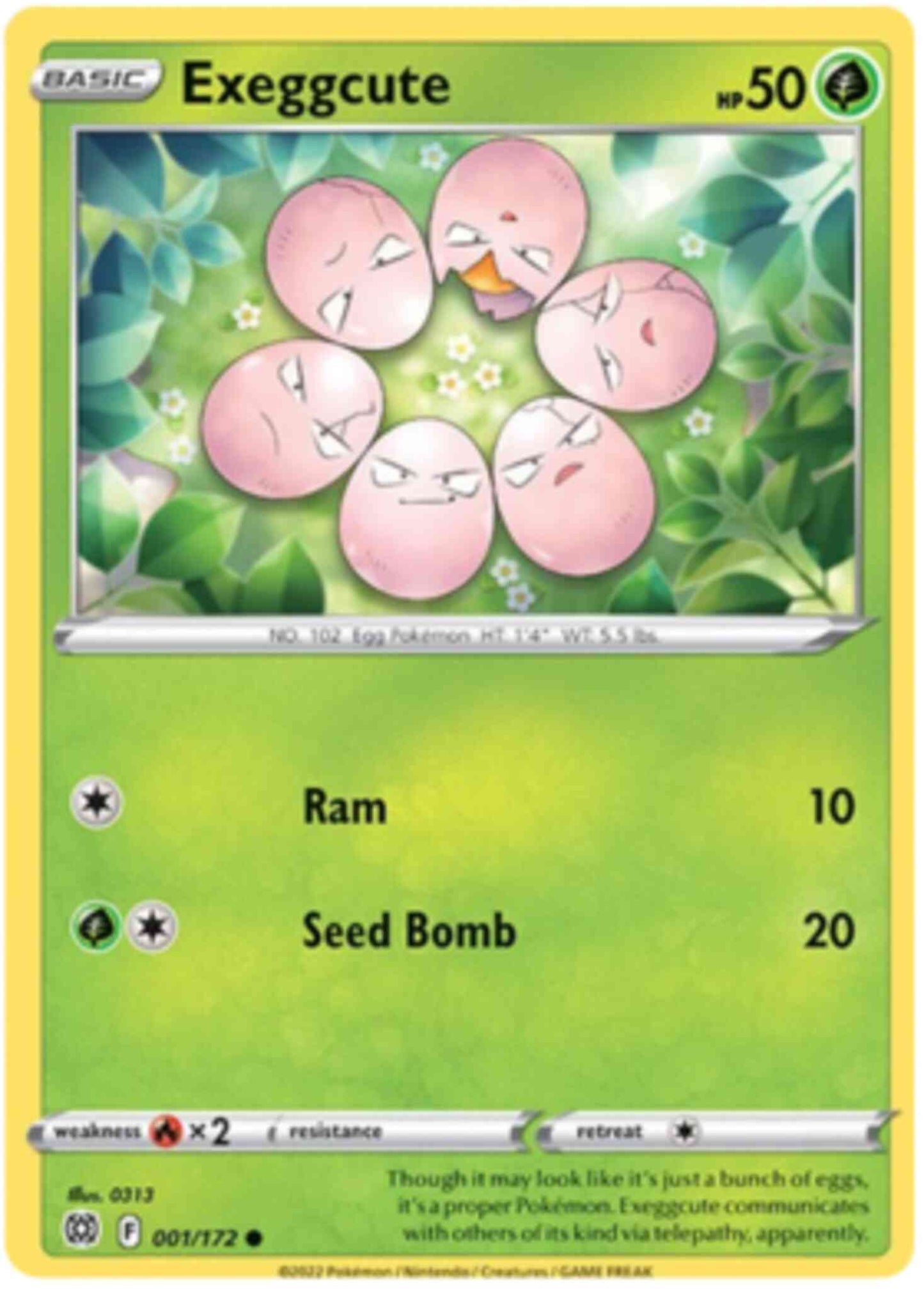 Exeggcute - 001/172 - Common [swsh9-001] [Non-Holo]