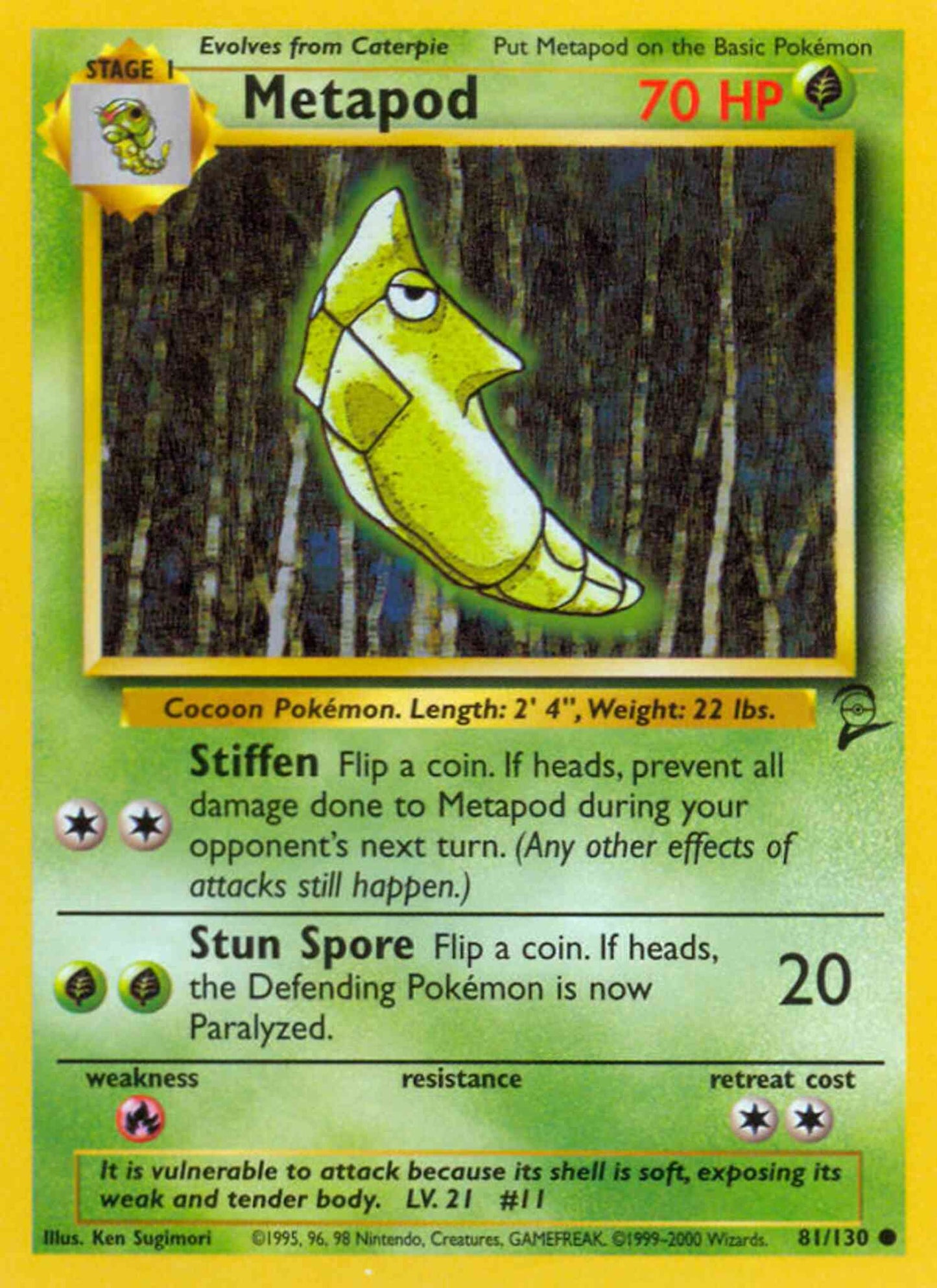 Metapod - 81/130 - Common [base4-81] [Non-Holo]
