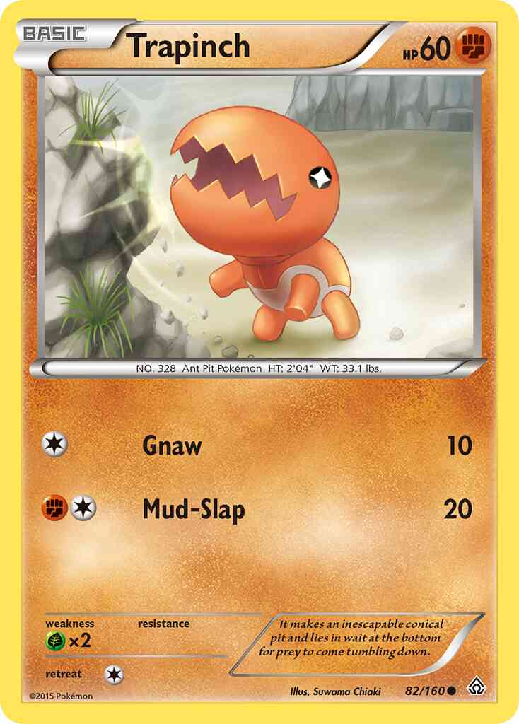 Trapinch - 82/160 - Common [xy5-82] [Reverse Holo]
