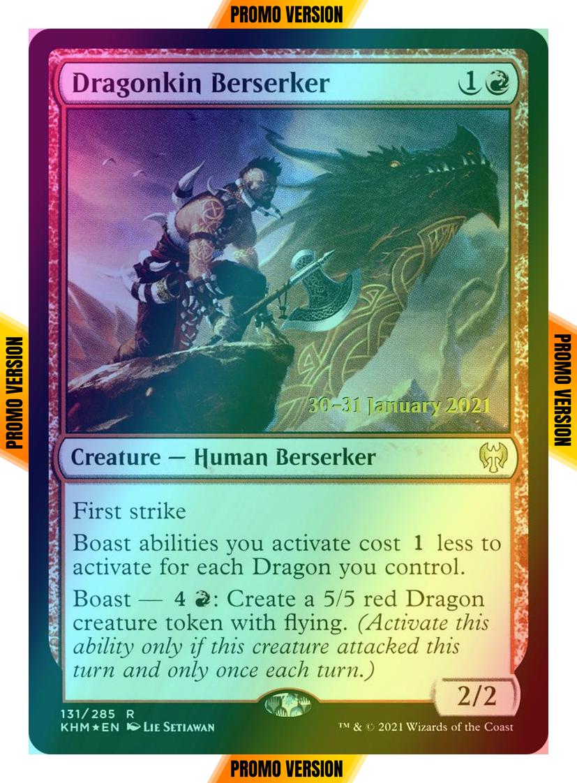 Dragonkin Berserker [Prerelease] [131s] [Kaldheim Promos] [Foil]