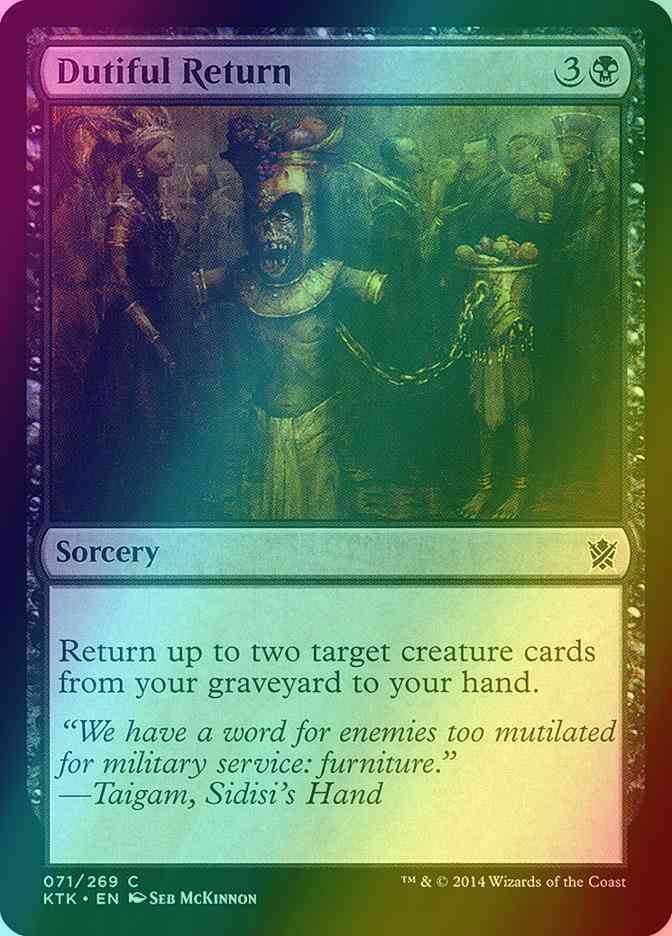Dutiful Return [71] [Khans Of Tarkir] [Foil]