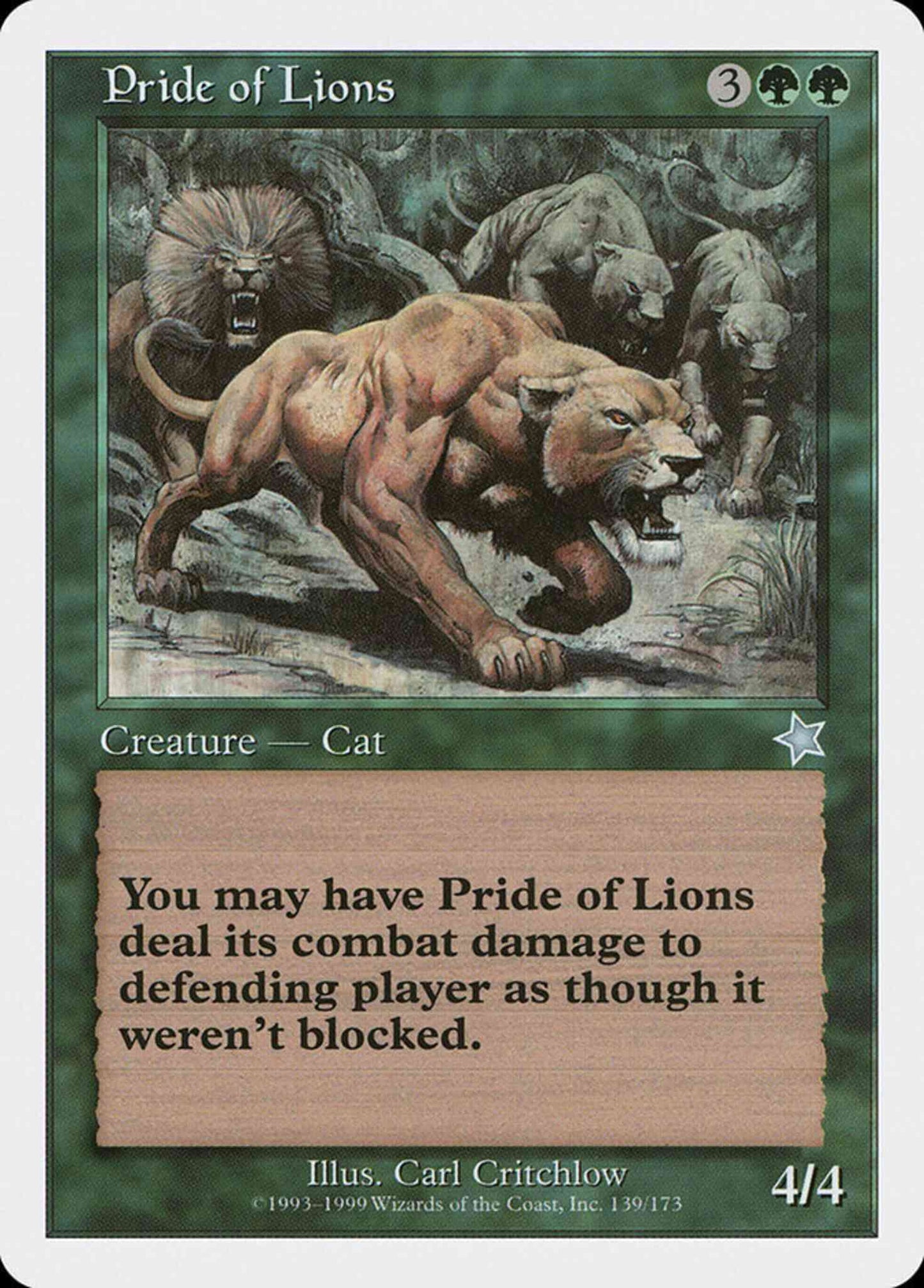 Pride of Lions [139] [Starter 1999] [Non-Foil]