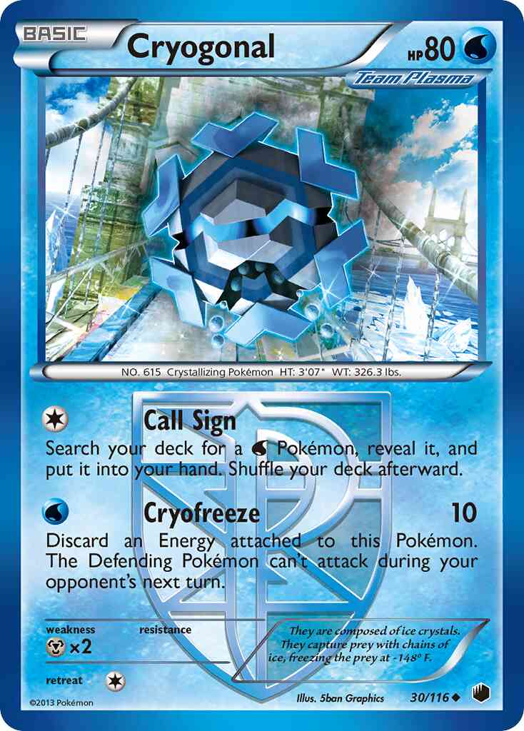 Cryogonal - 30/116 - Uncommon [bw9-30] [Reverse Holo]