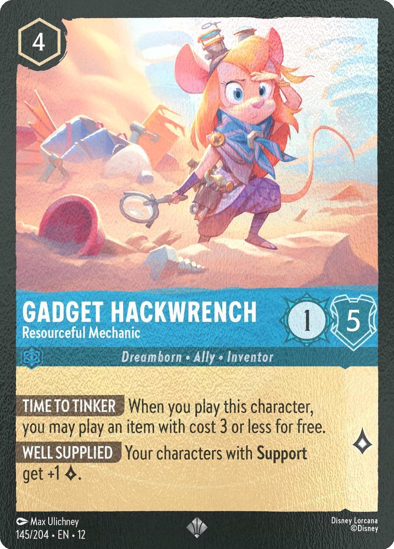 Gadget Hackwrench - Resourceful Mechanic - 145/204 [Wilds Unknown] [Cold Foil]