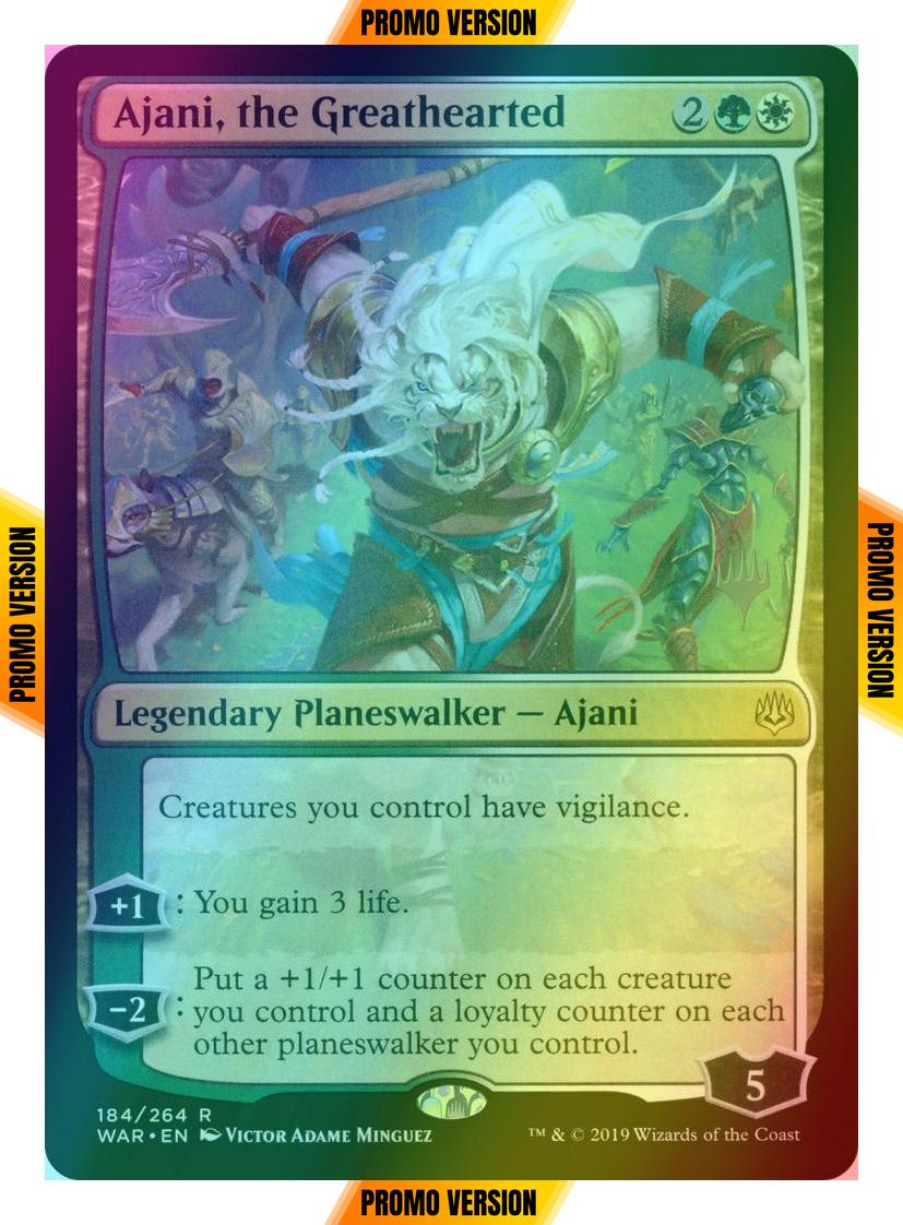 Ajani, the Greathearted [184p] [Promo Pack] [War of the Spark Promos] [Foil]