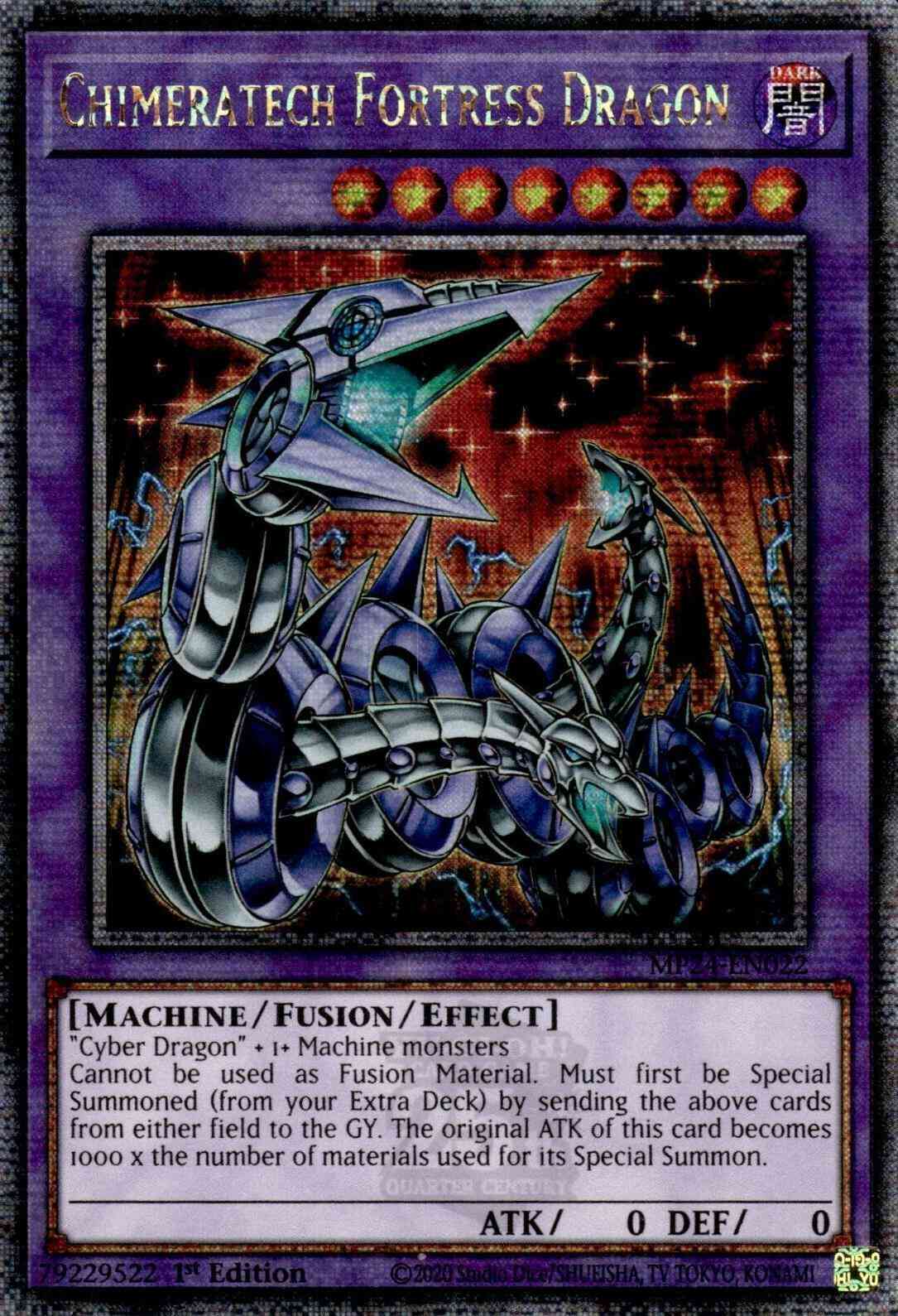 Chimeratech Fortress Dragon - MP24-EN022 - Quarter Century Secret Rare - 1st Edition