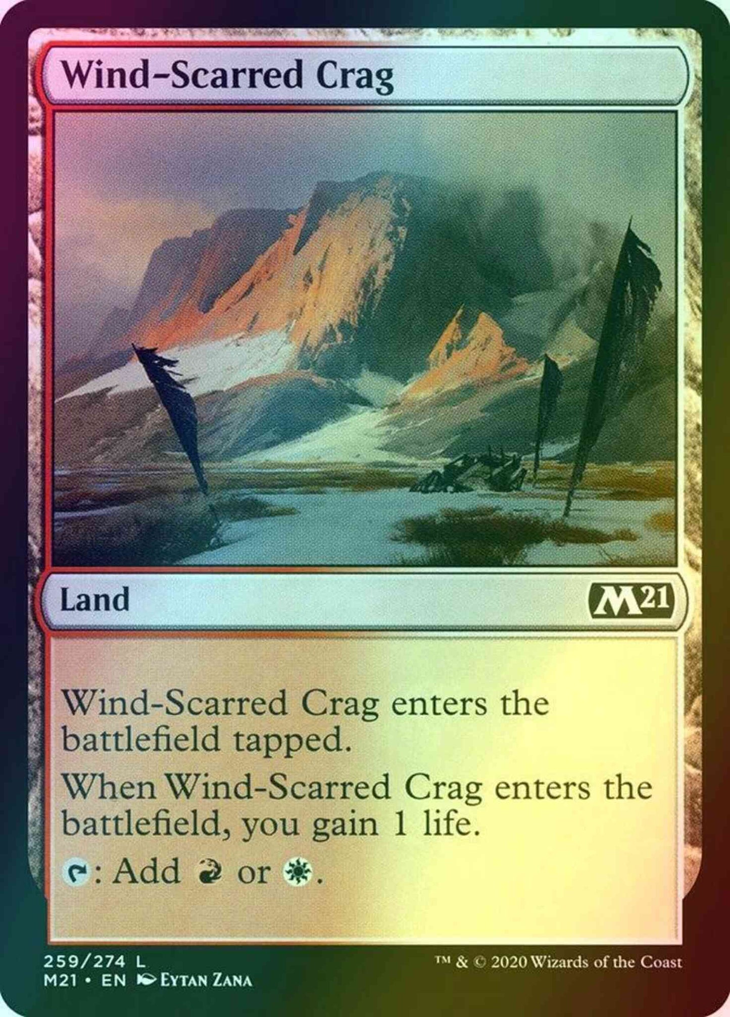 Wind-Scarred Crag [259] [Core Set 2021] [Foil]