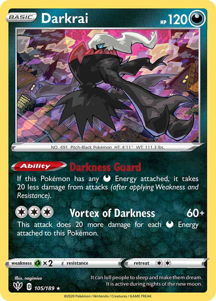 Darkrai - 105/189 - Rare Holo [swsh3-105] [Holo]