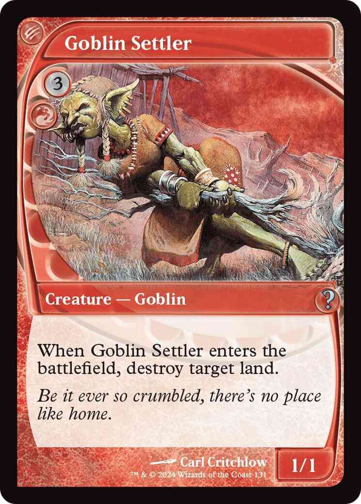 Goblin Settler [131] [Future Frame] [Mystery Booster 2] [Non-Foil]