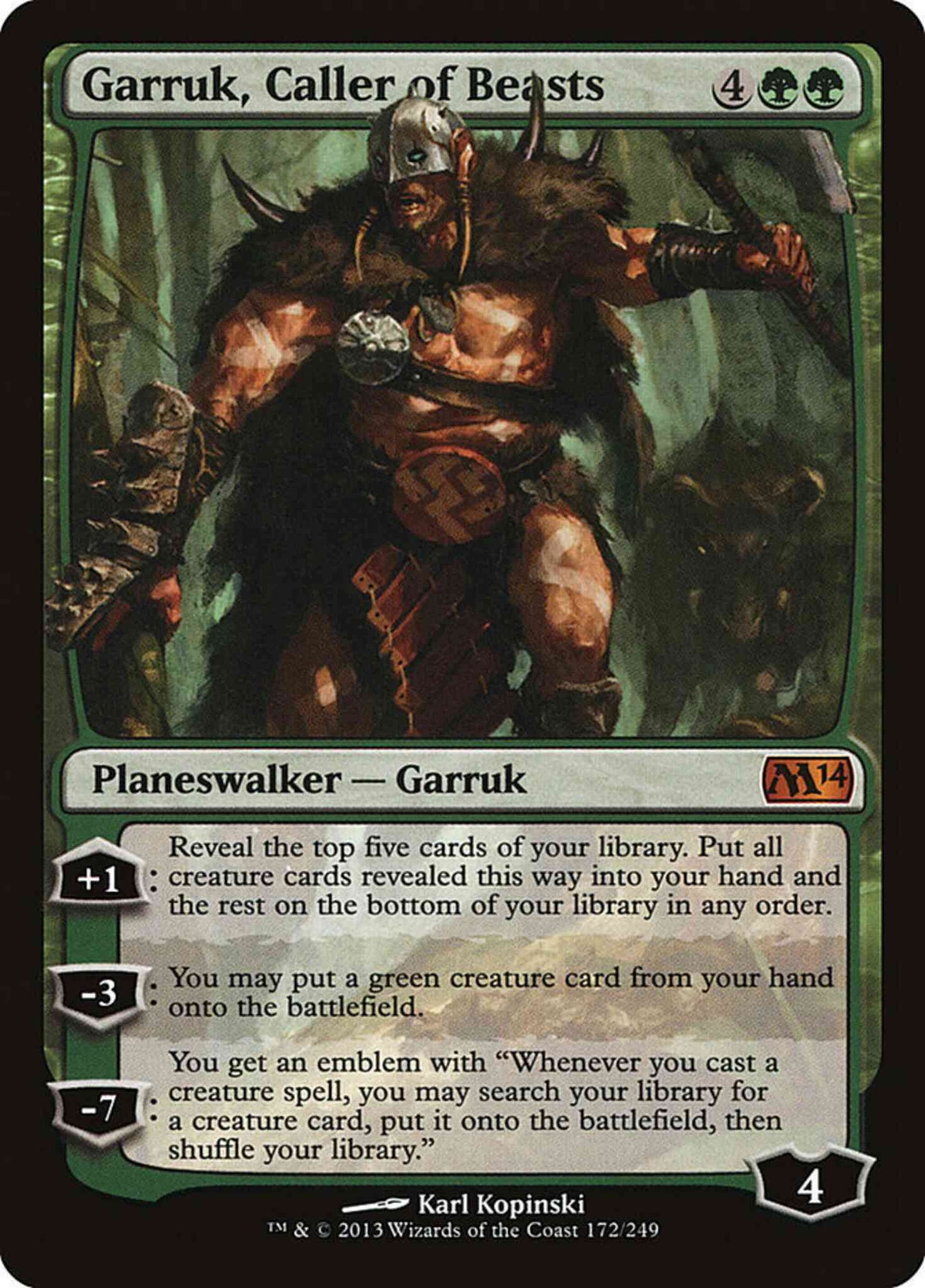 Garruk, Caller of Beasts [172] [Magic 2014] [Non-Foil]