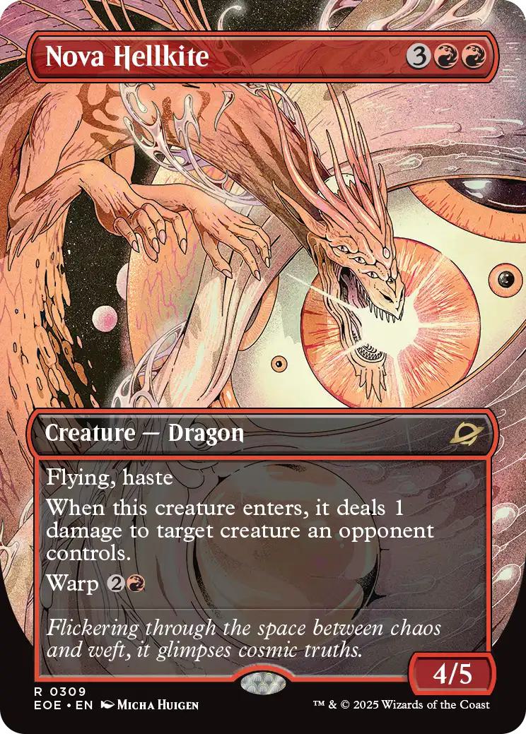 Nova Hellkite [309] [Borderless] [Surreal Space] [Edge of Eternities] [Non-Foil]