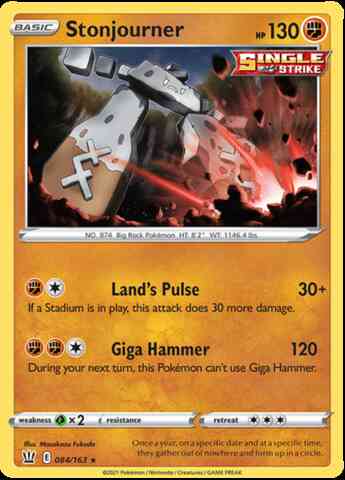 Stonjourner - 084/163 - Rare [swsh5-084] [Reverse Holo]
