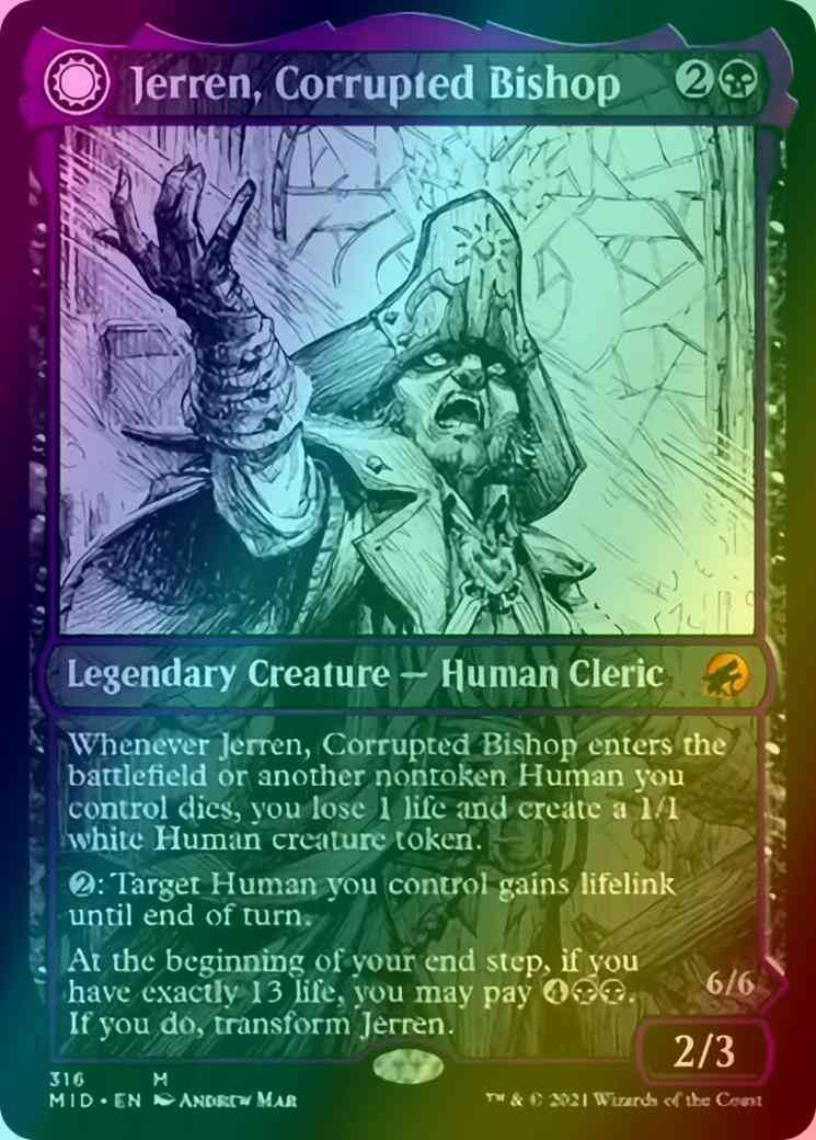 Jerren, Corrupted Bishop // Ormendahl, the Corrupter [316] [Eternal Night Showcase] [Innistrad: Midnight Hunt] [Foil]
