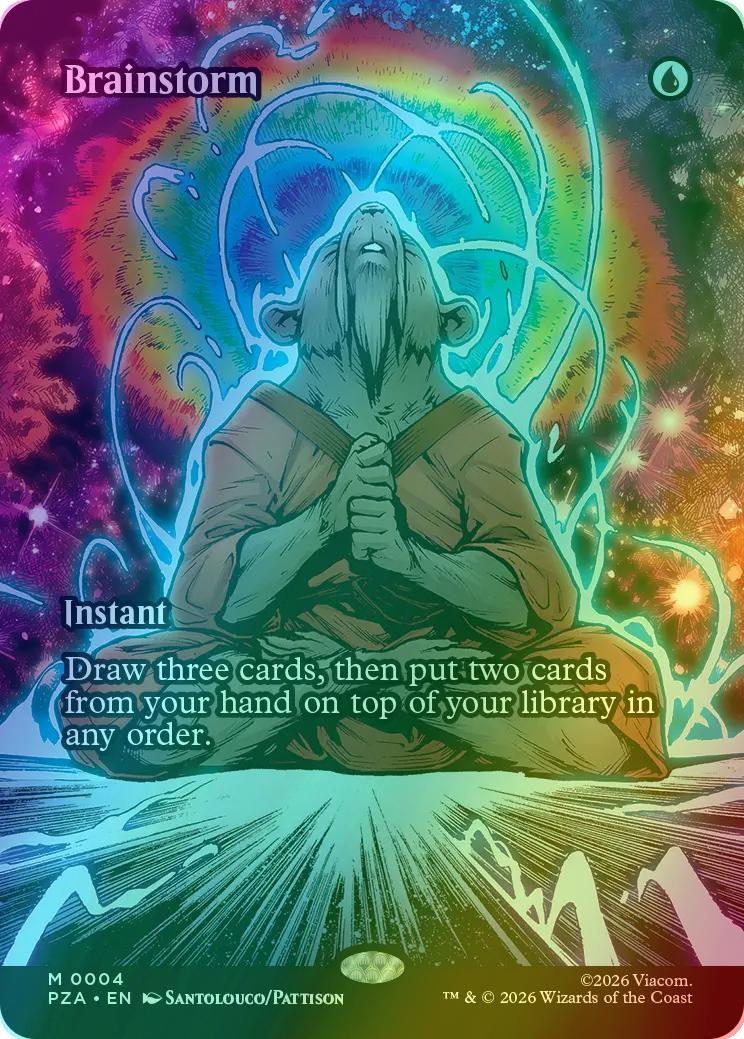 Brainstorm [4] [Borderless] [Teenage Mutant Ninja Turtles Source Material] [Foil]