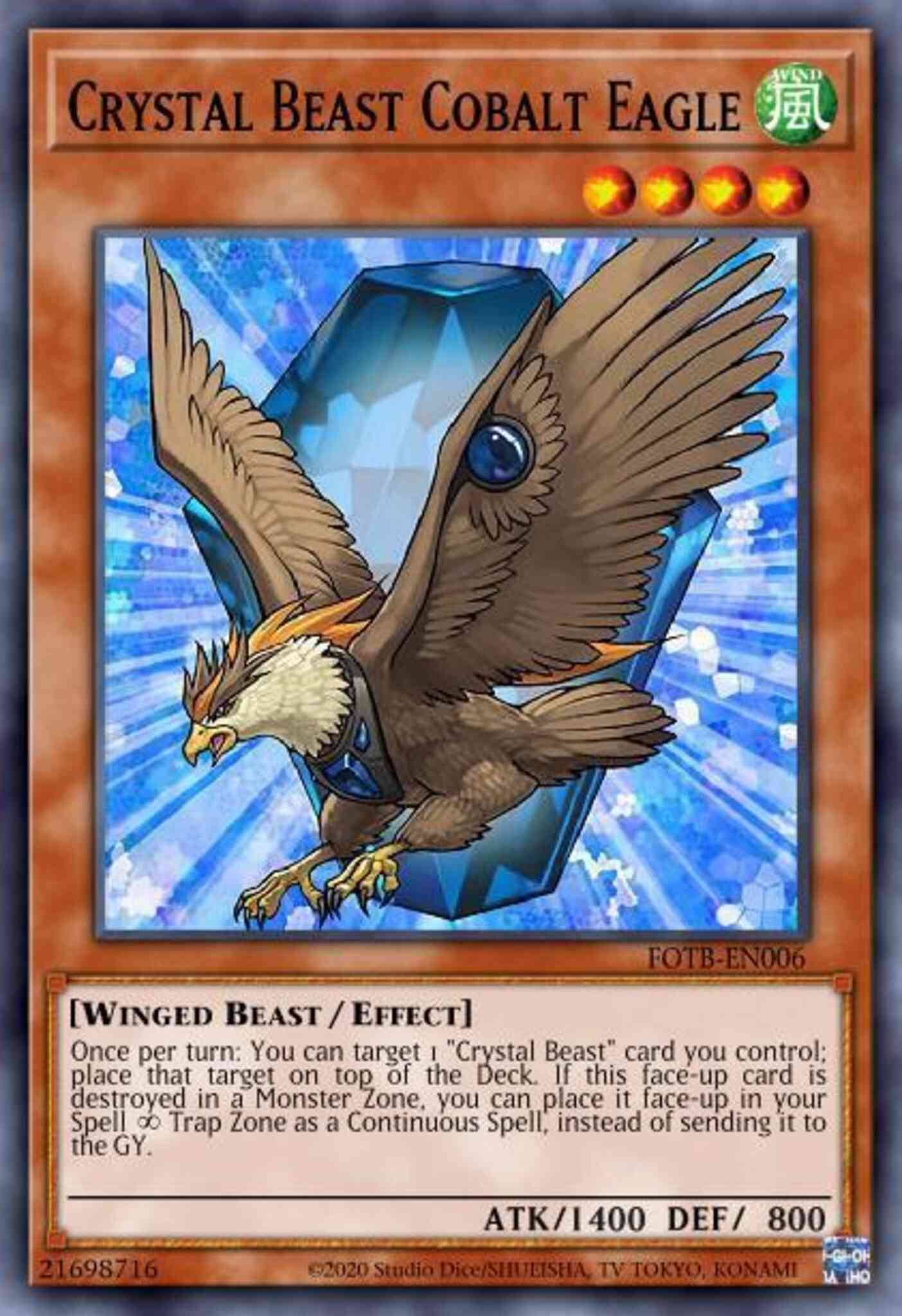 Crystal Beast Cobalt Eagle - RYMP-EN045 - Super Rare - Unlimited