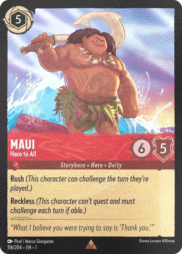 Maui - Hero to All - 114/204 [The First Chapter] [Cold Foil]