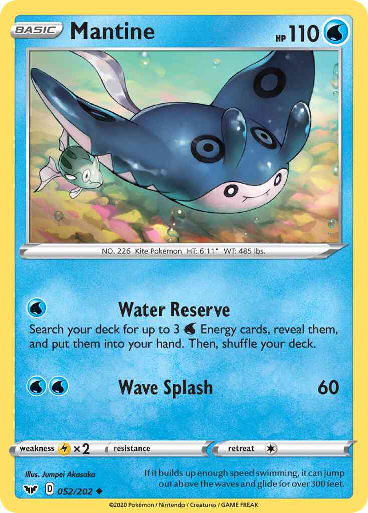 Mantine - 052/202 - Uncommon [swsh1-052] [Non-Holo]
