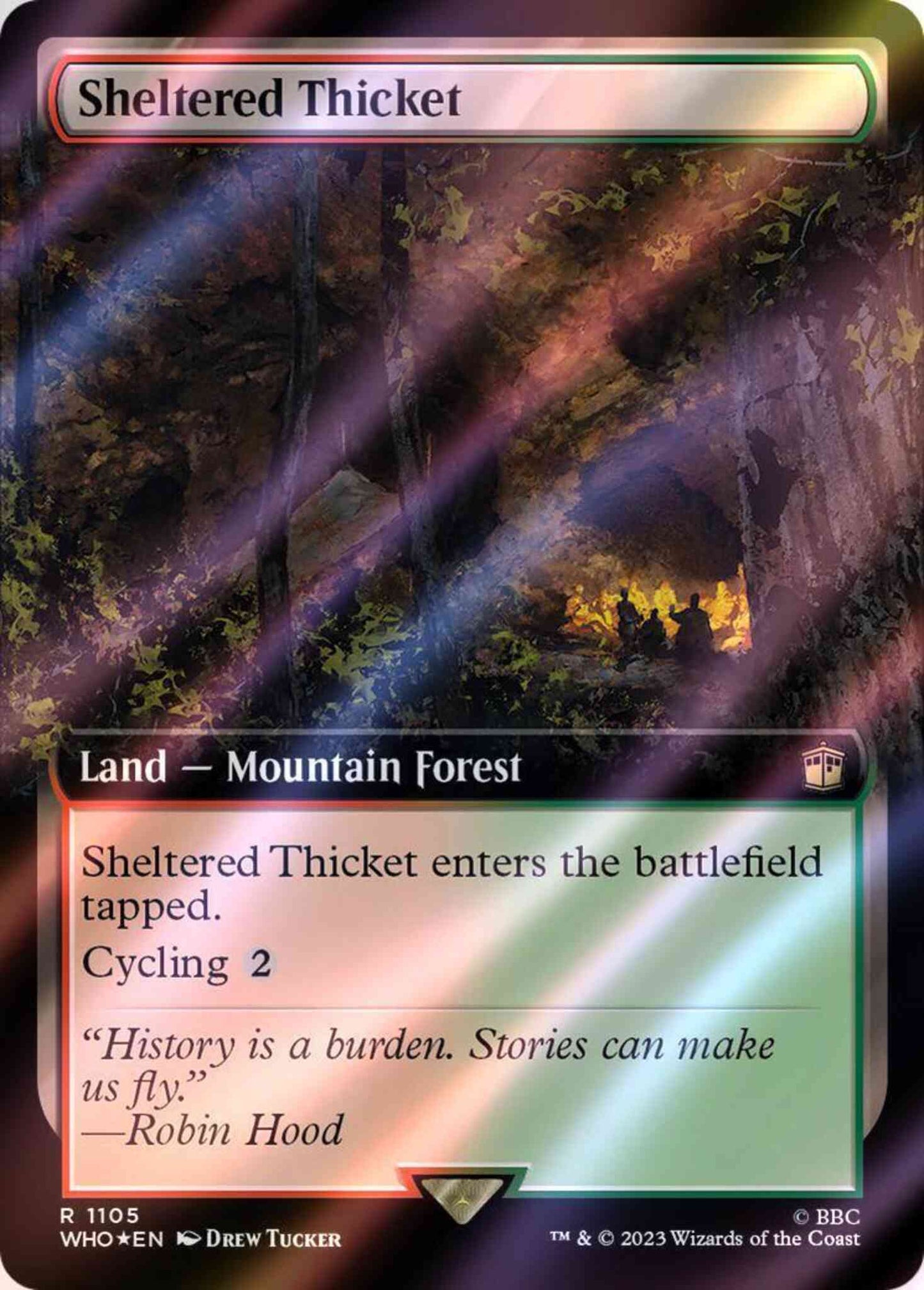 Sheltered Thicket [1105] [Extended Art] [Universes Beyond: Doctor Who] [Surge Foil]