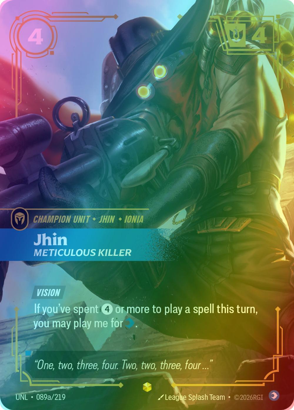 Jhin - Meticulous Killer (Alternate Art) - 089a/219 [Unleashed] [Foil]