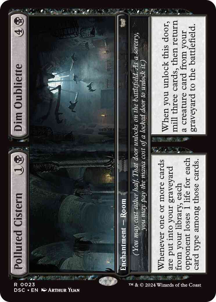 Polluted Cistern // Dim Oubliette [23] [Duskmourn: House of Horror: Commander] [Non-Foil]
