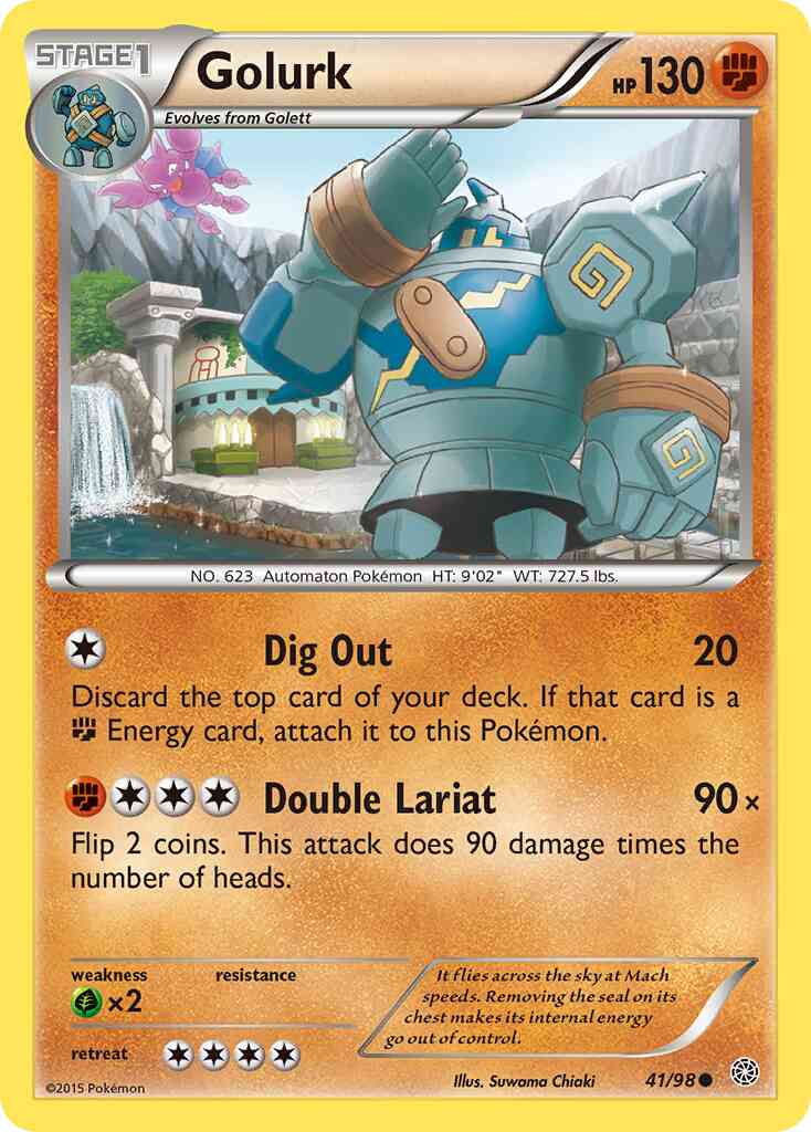 Golurk - 41/98 - Common [xy7-41] [Reverse Holo]