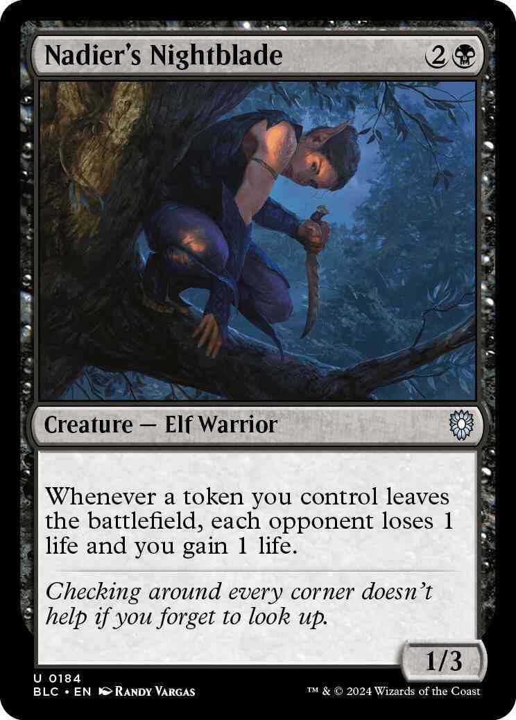 Nadier's Nightblade [184] [Bloomburrow: Commander] [Non-Foil]