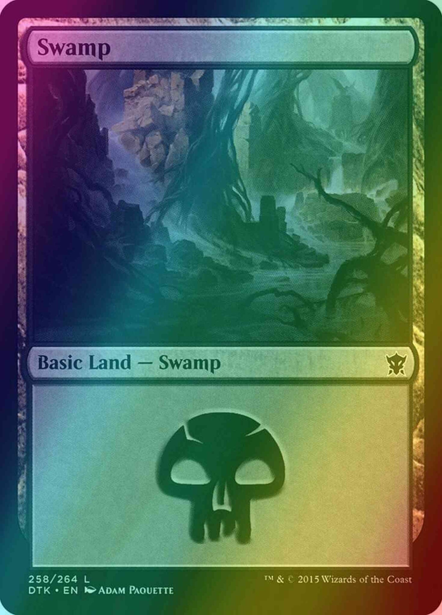 Swamp [258] [Dragons Of Tarkir] [Foil]