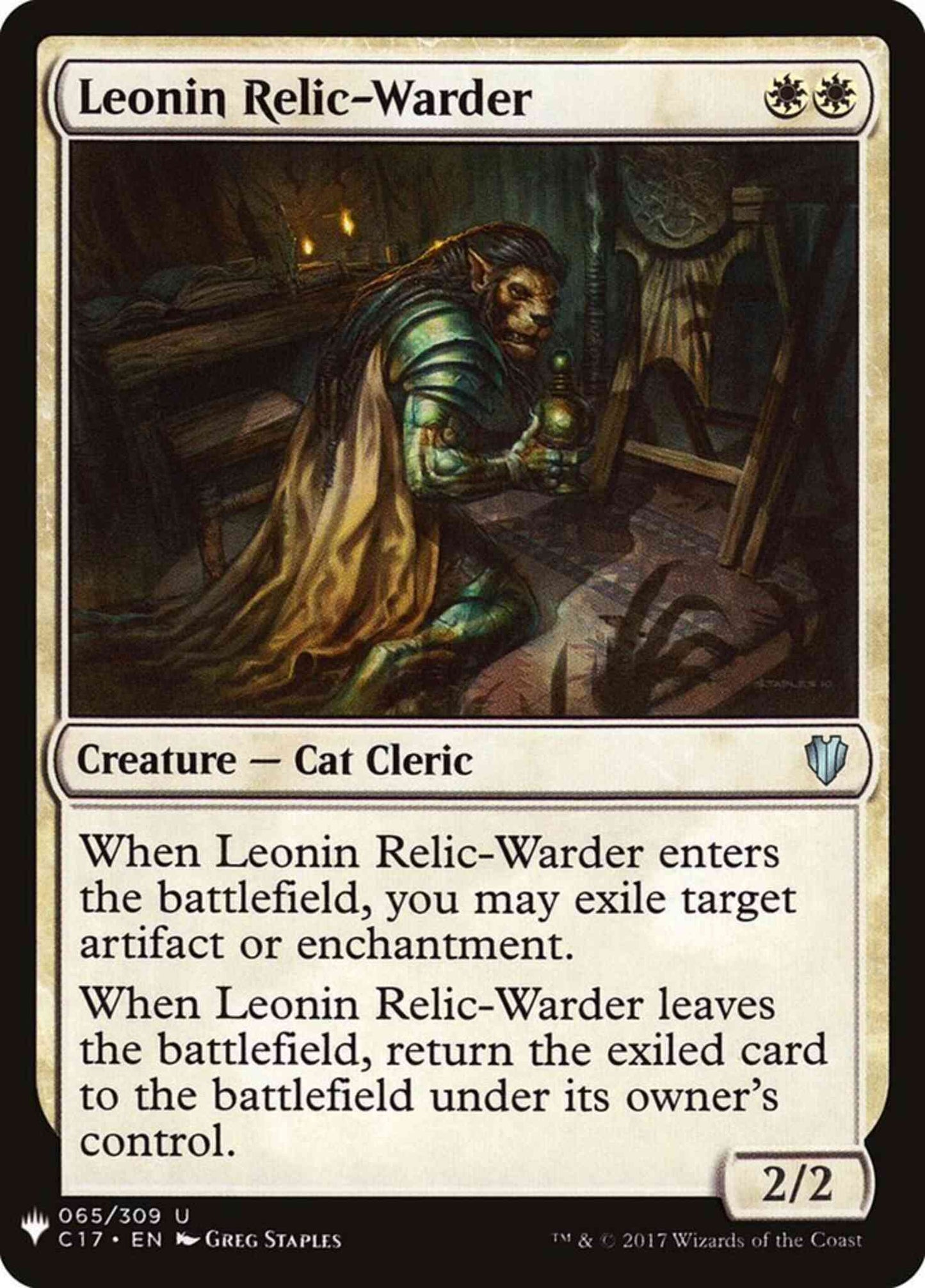 Leonin Relic-Warder [C17-65] [The List] [Non-Foil]