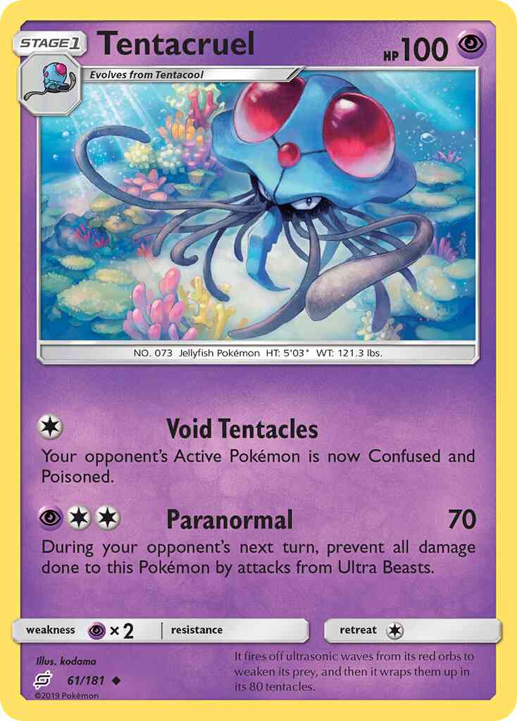 Tentacruel - 61/181 - Uncommon [sm9-61] [Non-Holo]
